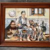 Cuadro labriego y perros