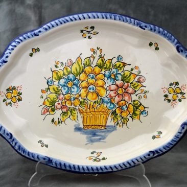 Bandeja oval ondas de 23 cm.