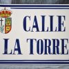 Placa callejero 31,5x45 cm.