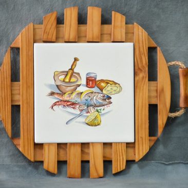 Paellero p cubremanteles 734 con azulejo de 15x15