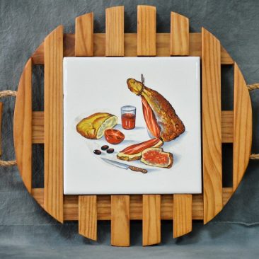 Paellero p cubremanteles 734 con azulejo de 15x15