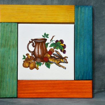 Salvamantel de madera 742 con azulejo de 15x15
