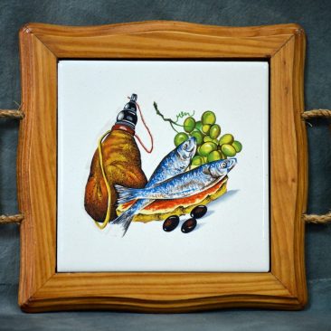 Salvamantel de madera 955 con azulejo de 15x15