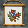 Colgador paños cocina cuerda-madera 983 azulejo 15x15
