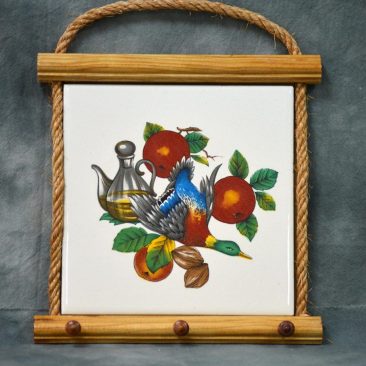 Colgador paños cocina cuerda-madera 983 azulejo 15x15