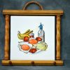 Colgador paños cocina madera 991 azulejo 15x15