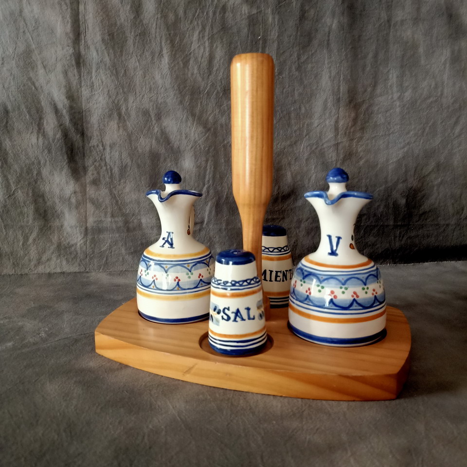 Vinagrera soporte de madera